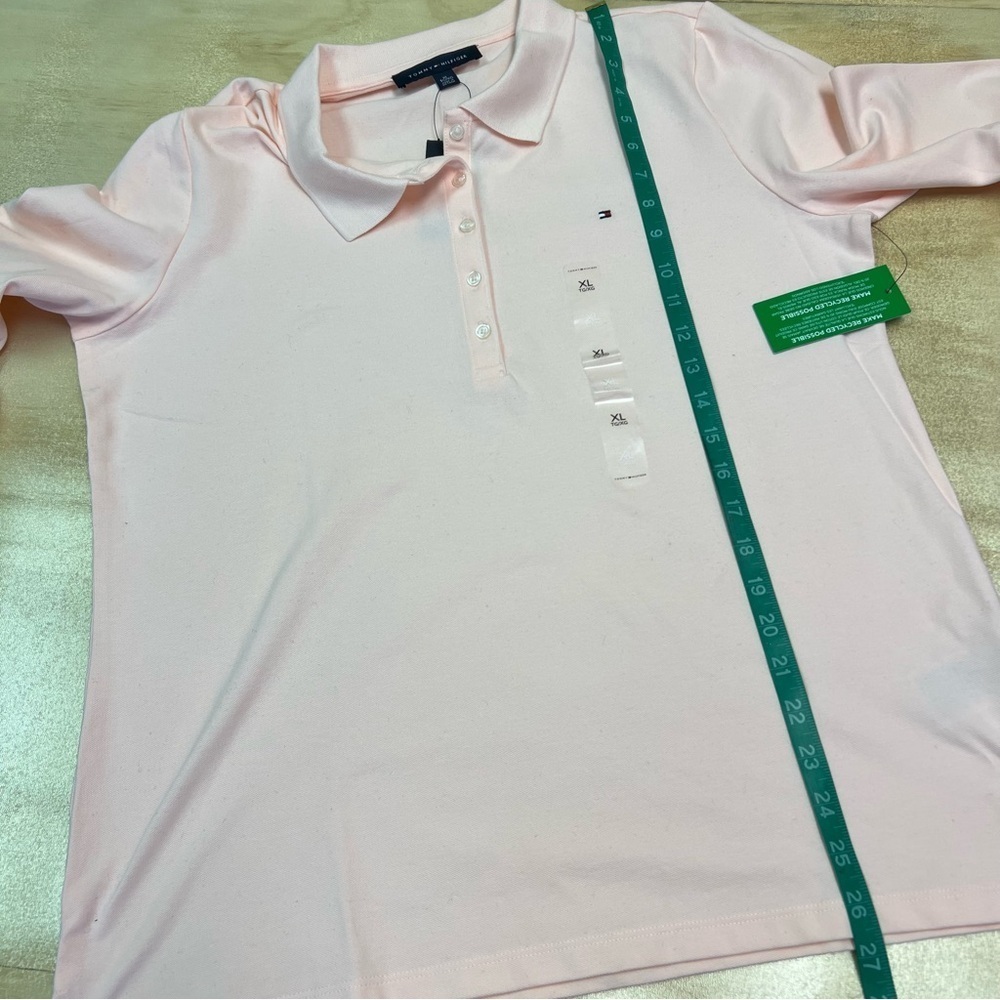 Tommy Hilfiger Women’s Pink Long Sleeve Polo Top Size XL - Picture 11 of 12
